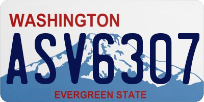 WA license plate ASV6307