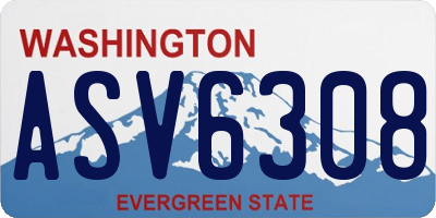 WA license plate ASV6308