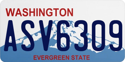 WA license plate ASV6309