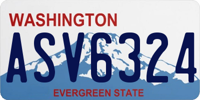 WA license plate ASV6324
