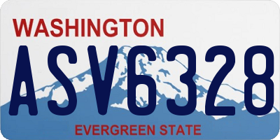 WA license plate ASV6328