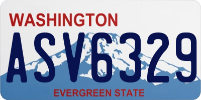 WA license plate ASV6329