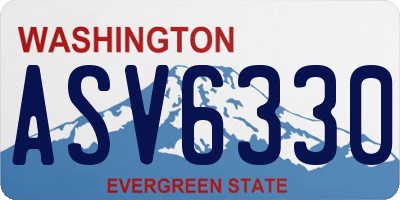 WA license plate ASV6330