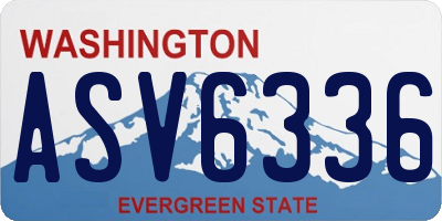 WA license plate ASV6336