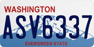 WA license plate ASV6337