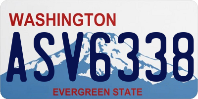 WA license plate ASV6338