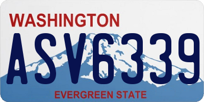 WA license plate ASV6339