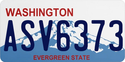 WA license plate ASV6373