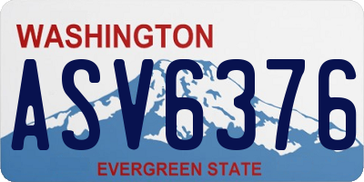 WA license plate ASV6376