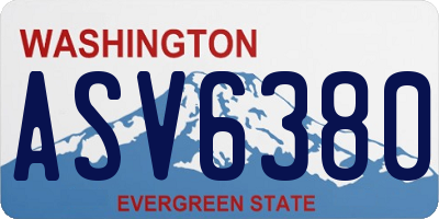 WA license plate ASV6380