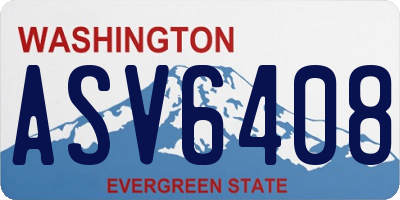 WA license plate ASV6408