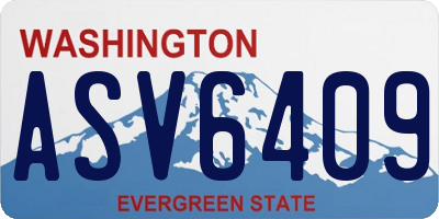 WA license plate ASV6409