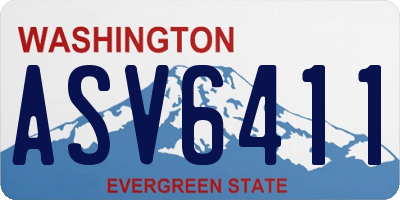 WA license plate ASV6411