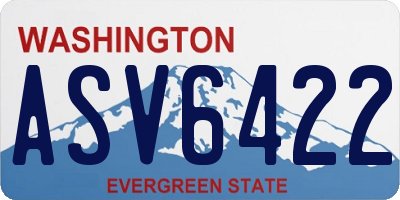 WA license plate ASV6422