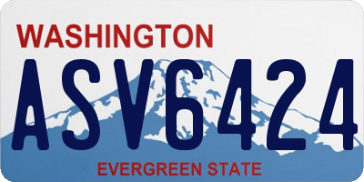 WA license plate ASV6424