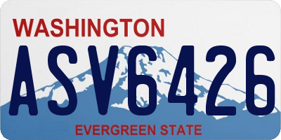 WA license plate ASV6426