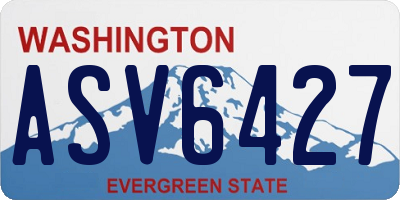 WA license plate ASV6427