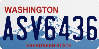 WA license plate ASV6436