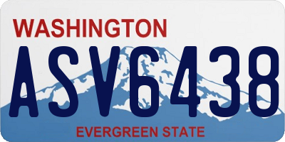 WA license plate ASV6438