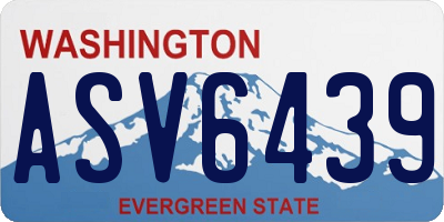 WA license plate ASV6439
