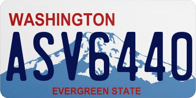 WA license plate ASV6440