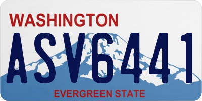 WA license plate ASV6441