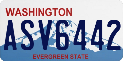 WA license plate ASV6442