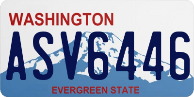 WA license plate ASV6446