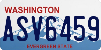 WA license plate ASV6459