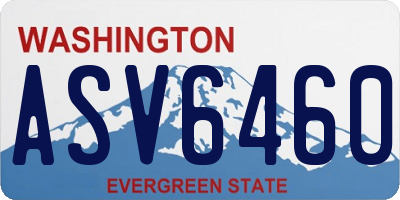 WA license plate ASV6460