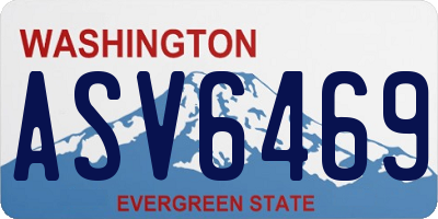 WA license plate ASV6469