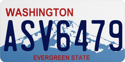 WA license plate ASV6479
