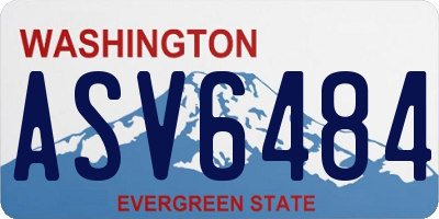 WA license plate ASV6484