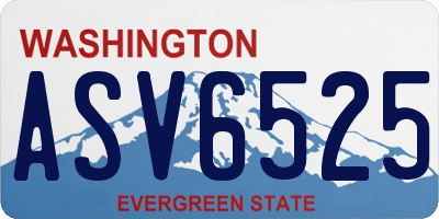 WA license plate ASV6525