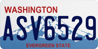 WA license plate ASV6529