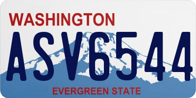 WA license plate ASV6544
