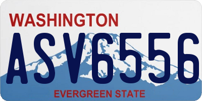WA license plate ASV6556