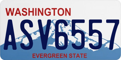 WA license plate ASV6557