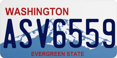WA license plate ASV6559