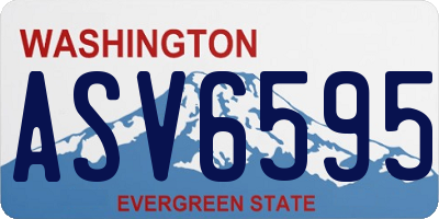 WA license plate ASV6595