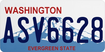 WA license plate ASV6628