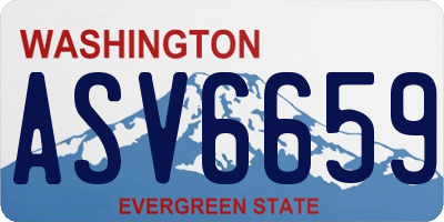 WA license plate ASV6659