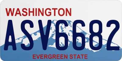 WA license plate ASV6682