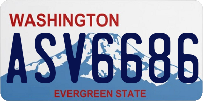WA license plate ASV6686