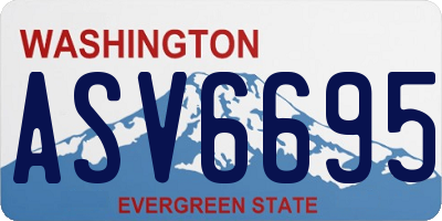 WA license plate ASV6695