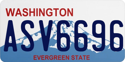 WA license plate ASV6696