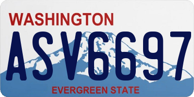 WA license plate ASV6697