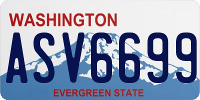 WA license plate ASV6699