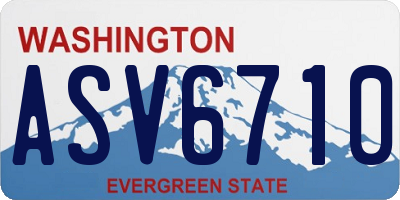 WA license plate ASV6710