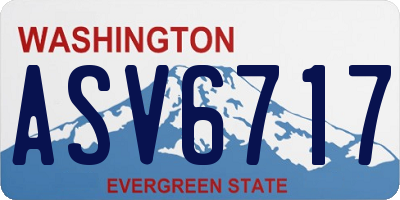 WA license plate ASV6717